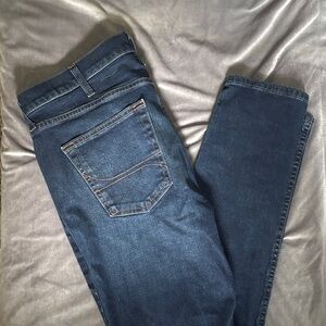 Hollister Women's Deep Blue Straight Leg Jeans